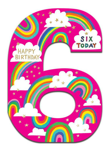 Picture of 6TH BIRTHDAY CARD RAINBOWS